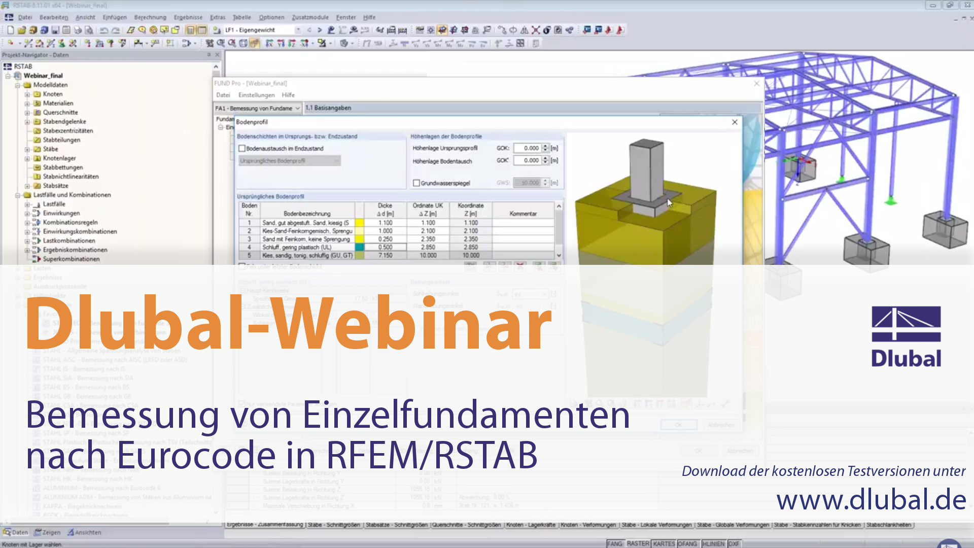 Webinar: Bemessung von Einzelfundamenten nach Eurocode in RFEM/RSTAB