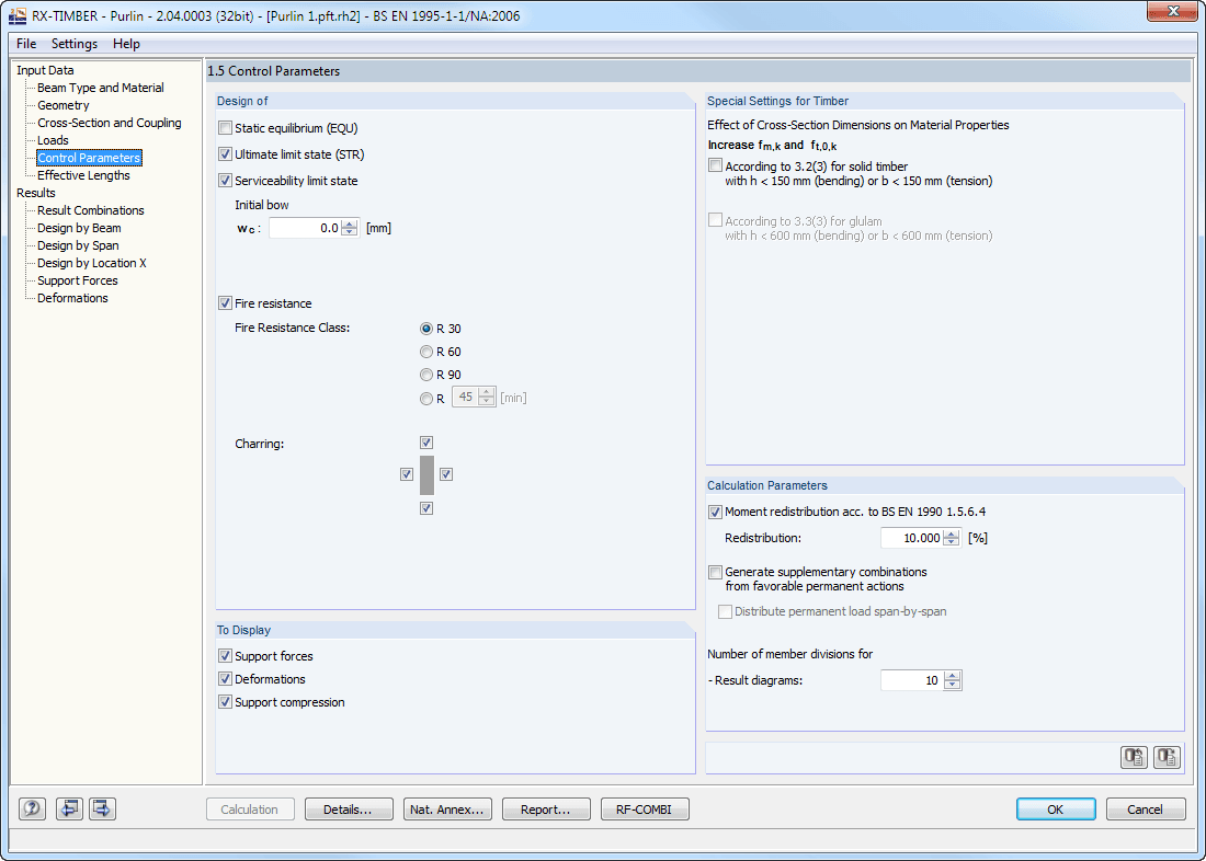 Maske 1.5 Steuerungsparameter