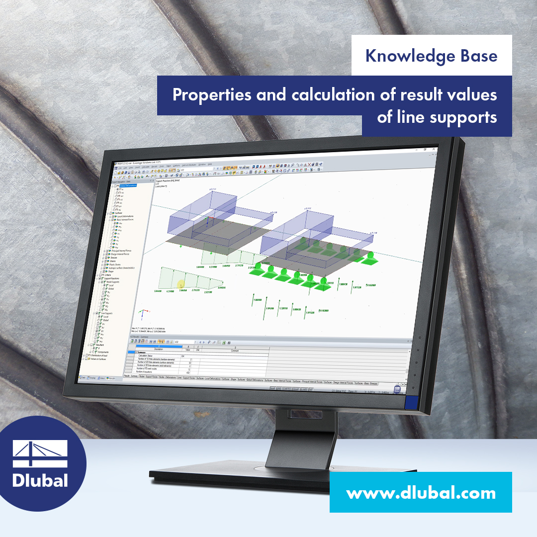 Properties and Calculation of Result Values of Line Supports