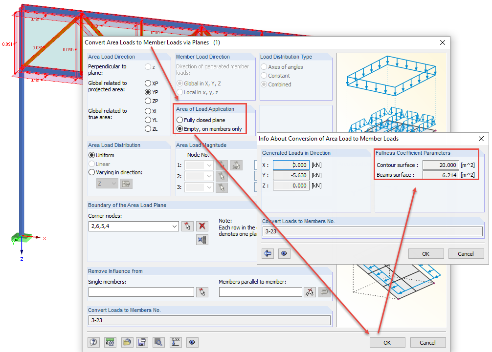 Anzeige der Parameter zur Bestimmung der Völligkeit in RFEM/RSTAB