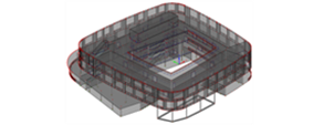 RFEM-Modell der Realschule und Gymnasium in Laupheim