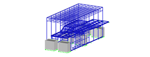 RFEM 中屋顶平台三维模型 (© Bollinger+Grohmann)