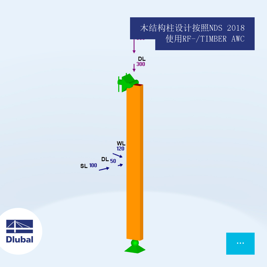 木梁柱设计按照NDS 2018\n使用RF-/TIMBER AWC模块