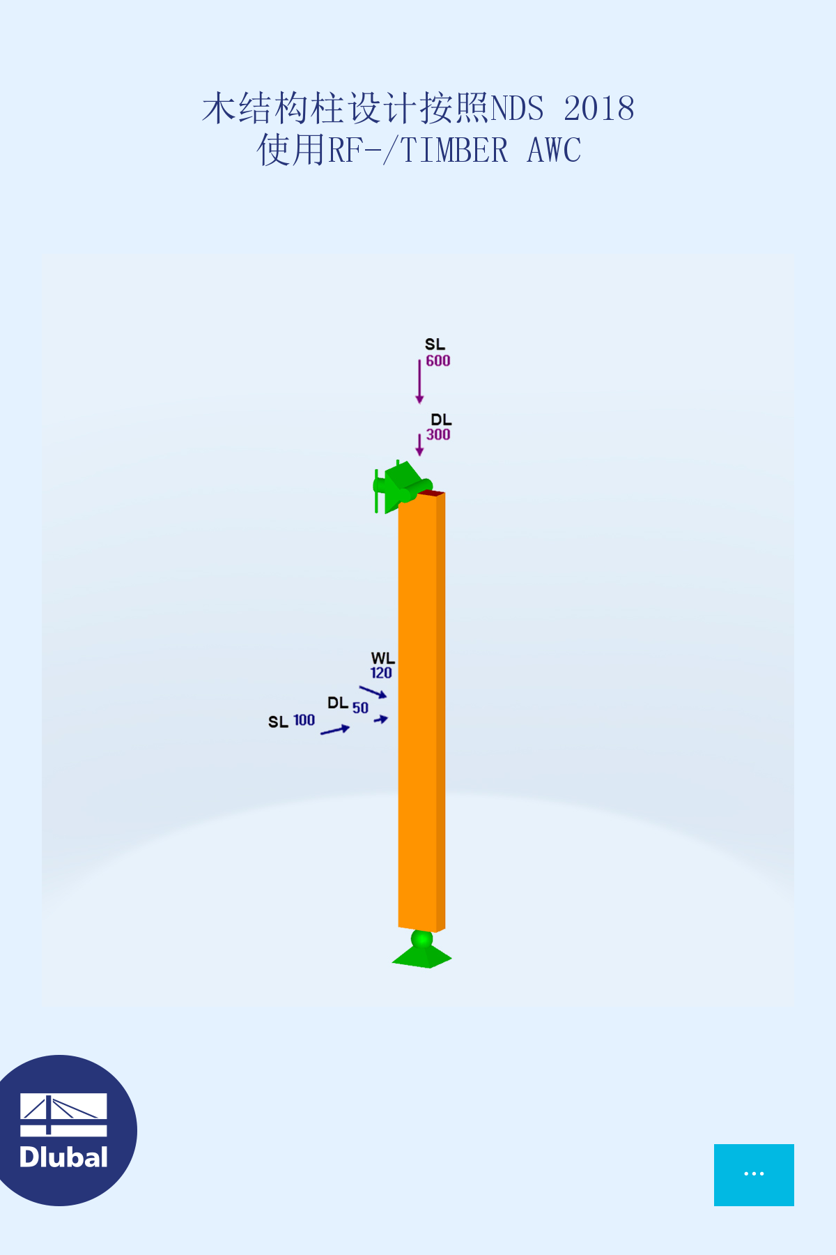 木梁柱设计按照NDS 2018\n使用RF-/TIMBER AWC模块