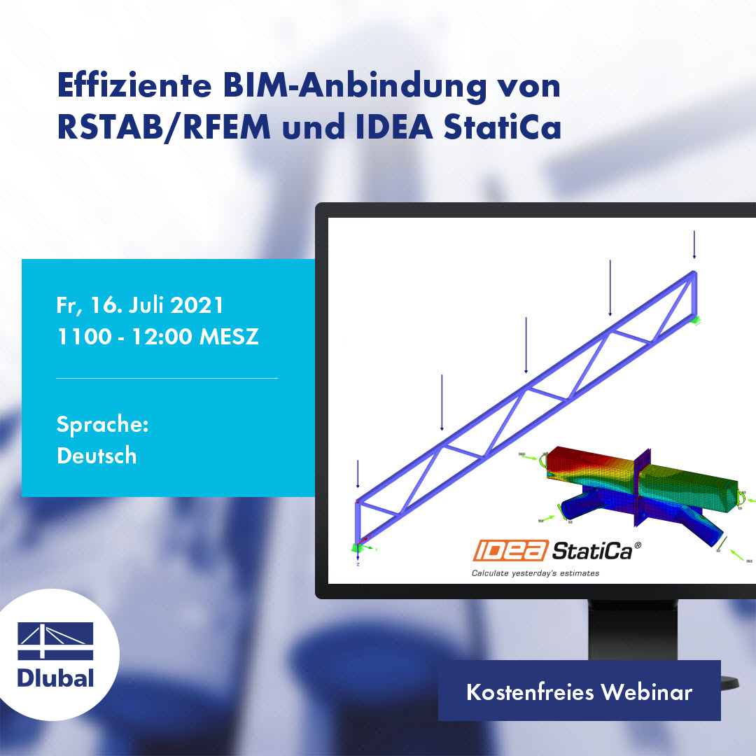 RSTAB/RFEM和IDEA StatiCa的高效BIM连接