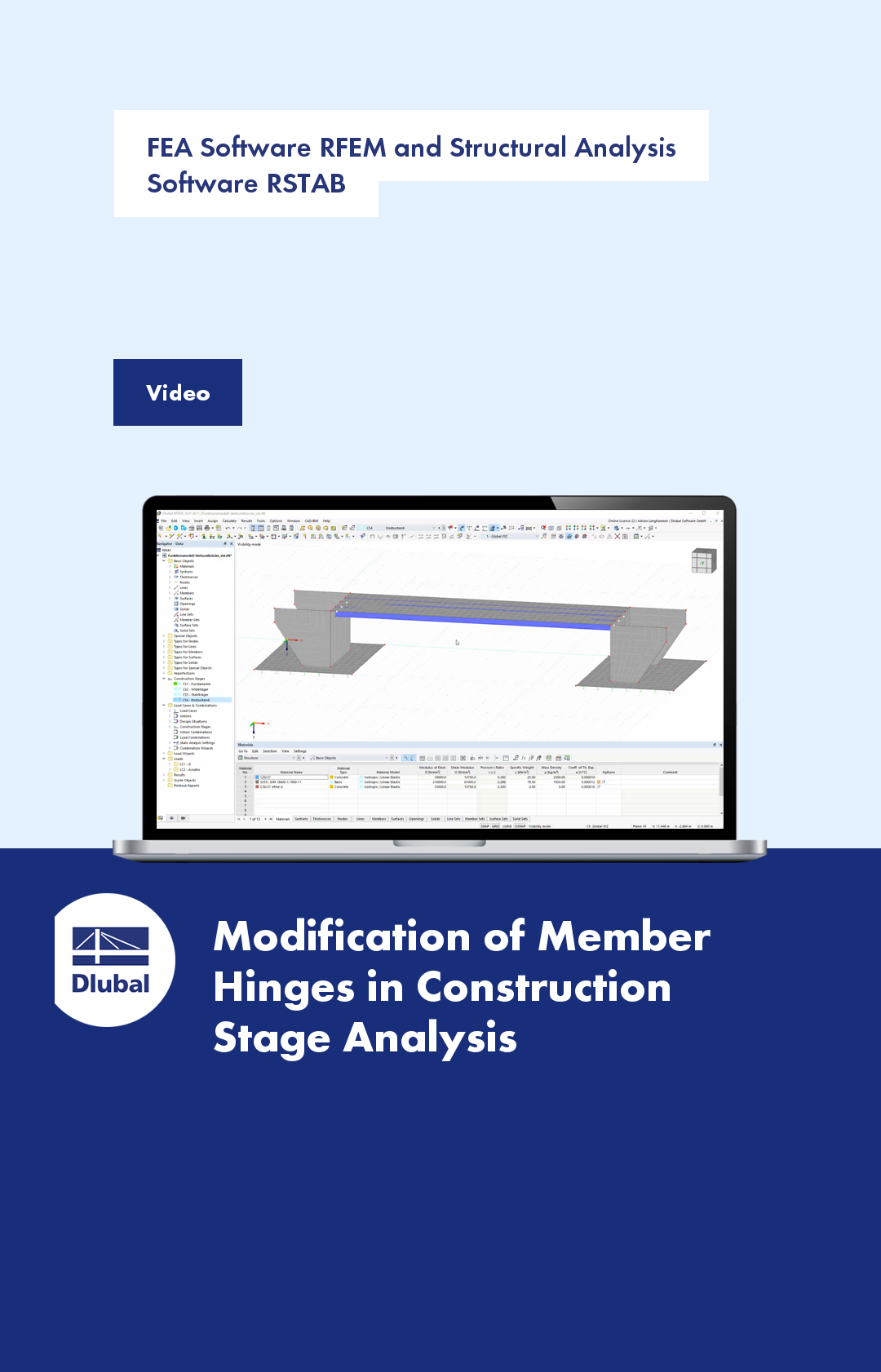 有限元软件 RFEM 和结构分析软件 RSTAB