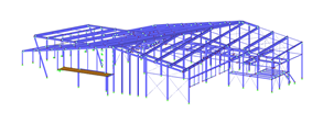 3D-Modell der Liftstation in RFEM (© m3-ZT GmbH)