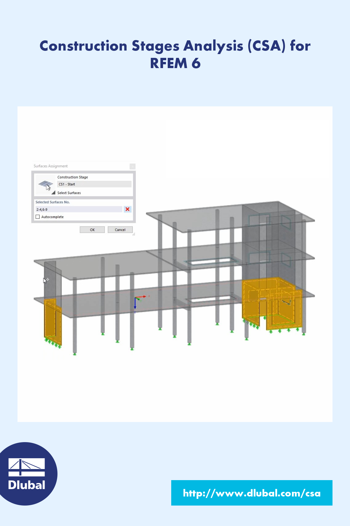 RFEM 6 的施工阶段分析 (CSA)