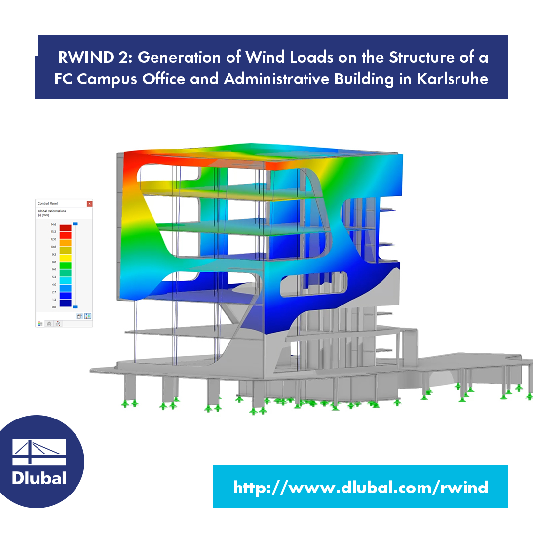 RWIND 2: 在卡尔斯鲁厄 FC Campus Office 和行政大楼的结构上产生荷载