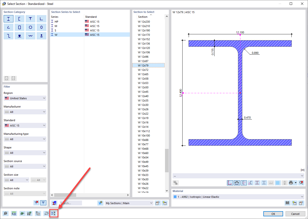 FAQ 005311 | 如何在 RFEM 6/RSTAB 9 中编辑现有截面的参数？