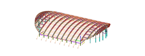 RFEM 中 Velodrome 项目的模型（© Metalúrgica Vera SLR）