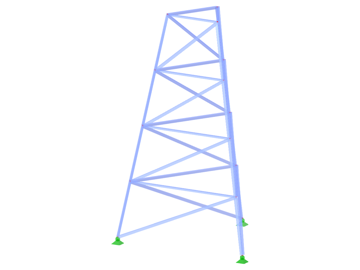 模型ID 2313 | TST002 | 格构塔 | 三角形平面 | 对角线向上及水平杆