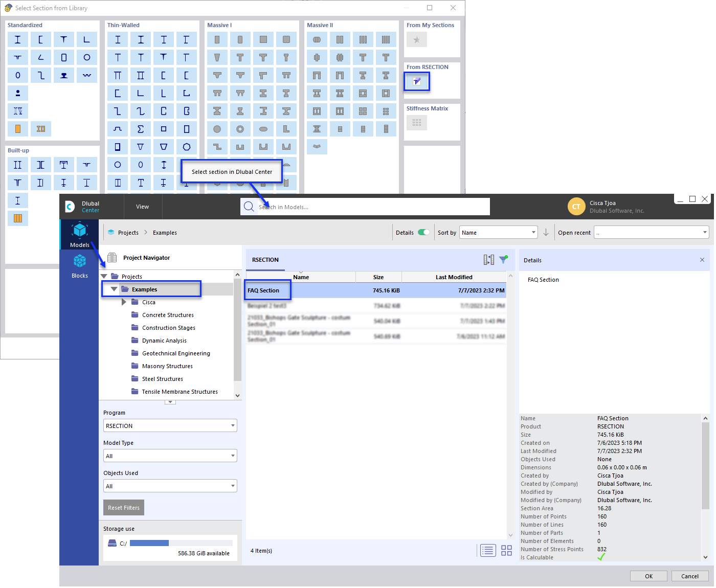 FAQ 005395 | 如何将 RSECTION 截面导入到 RFEM 6/RSTAB 9 中？