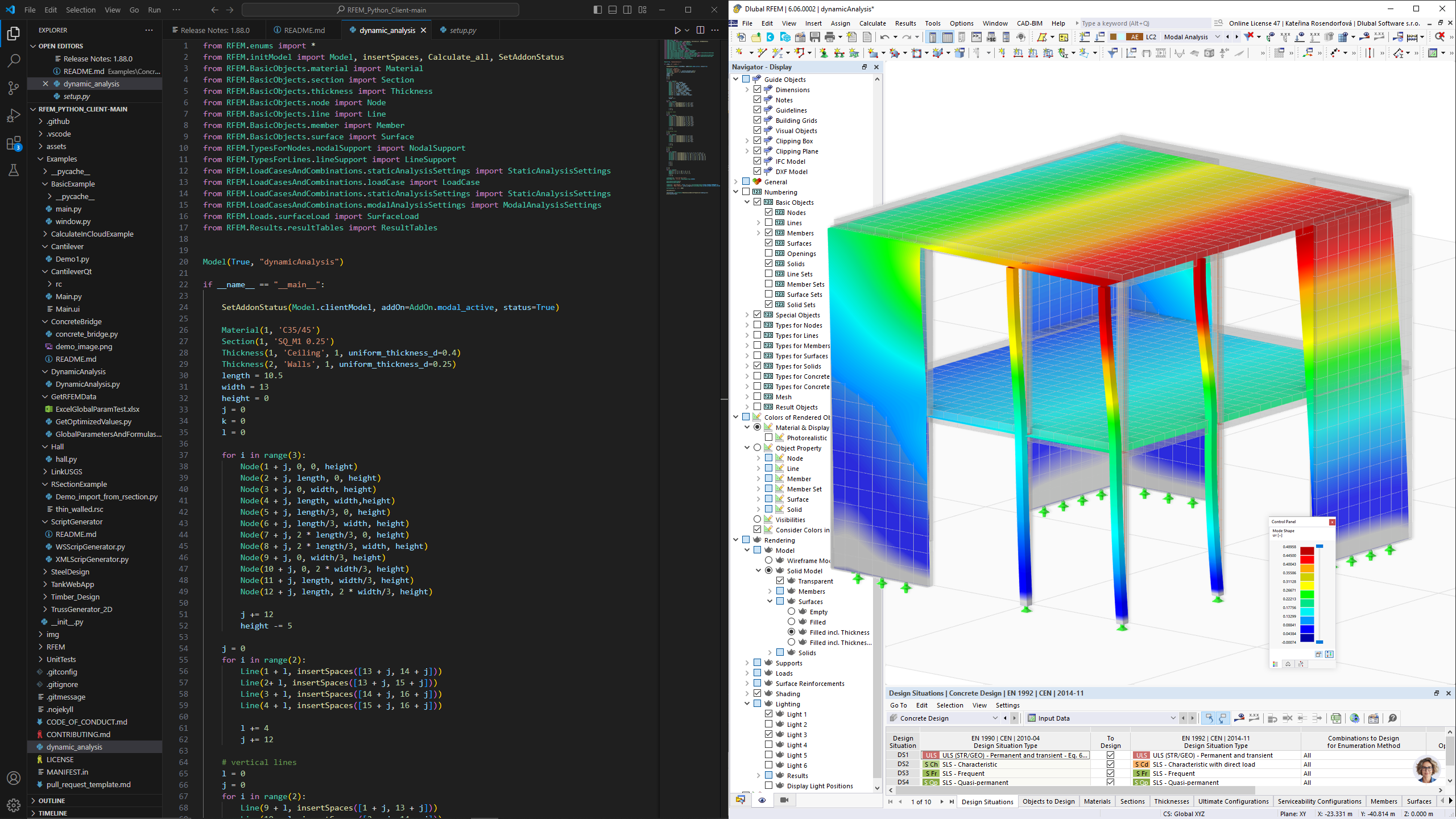 使用 RFEM 6 的 Python API 进行高级结构分析