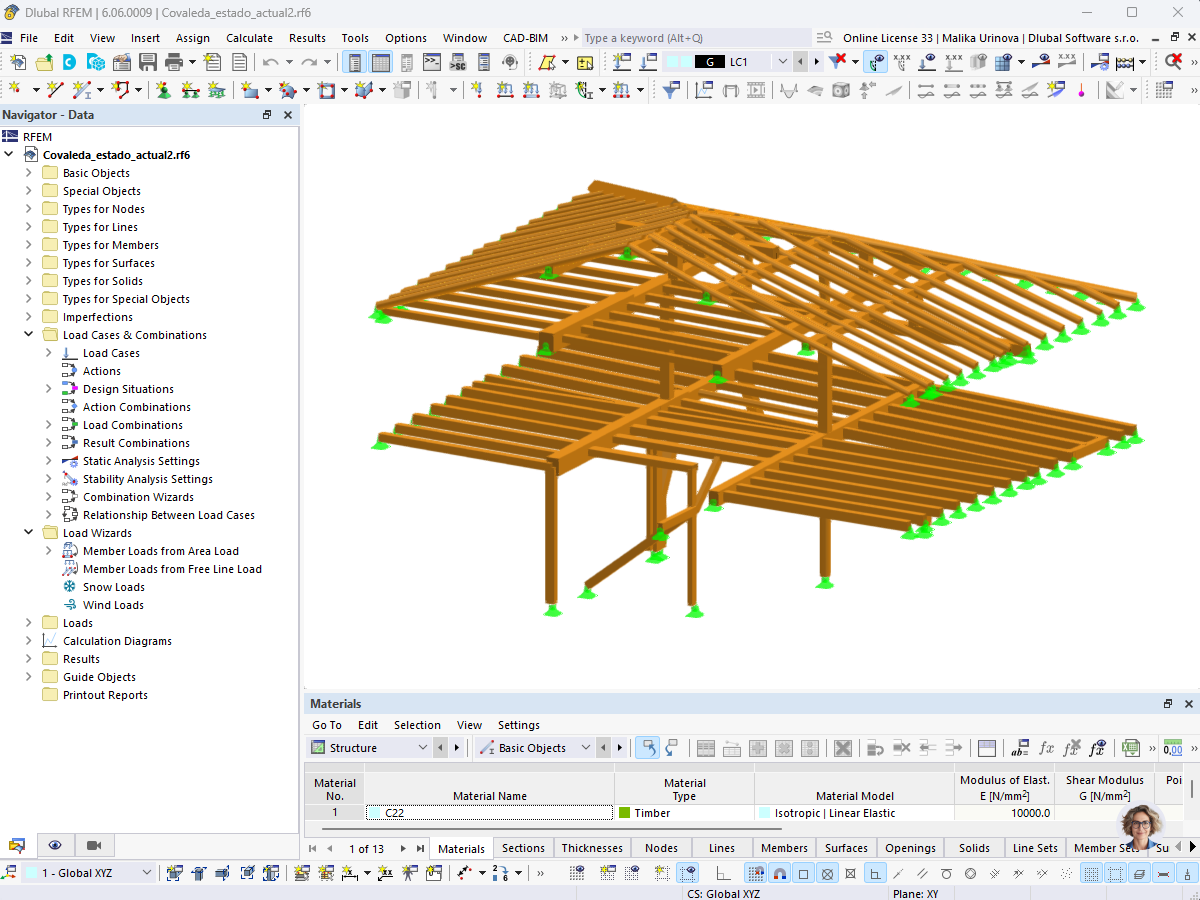 现有木结构建筑模型©Xavier Bueno Llasat