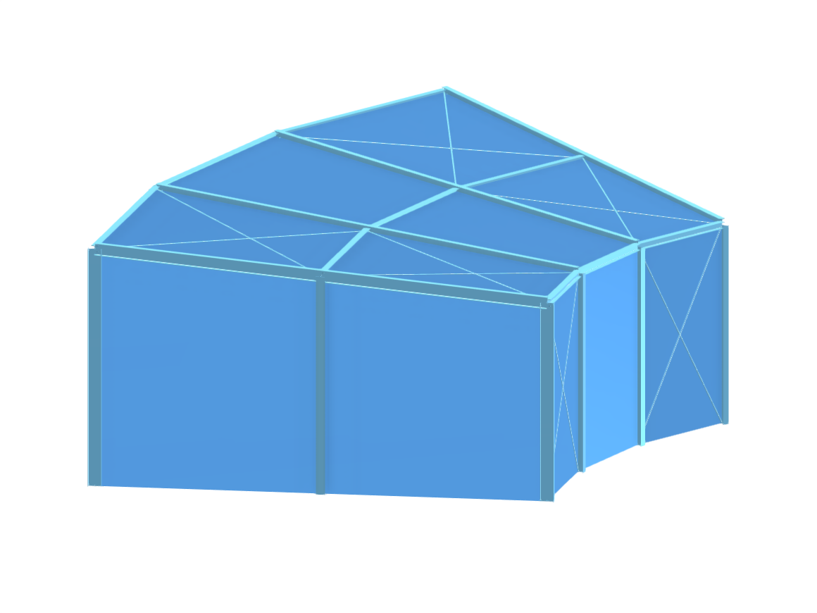 模型 005009 | 拱形钢结构厂房