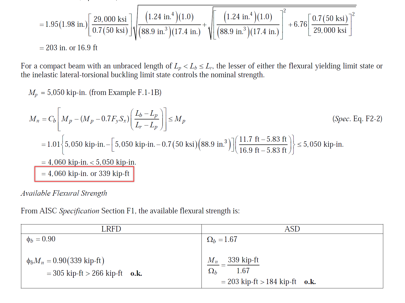 知识库 001884 | AISC Chapter F Lateral Torsional Buckling Versus Eigenvalue Calculation Methods Compared in RFEM 6