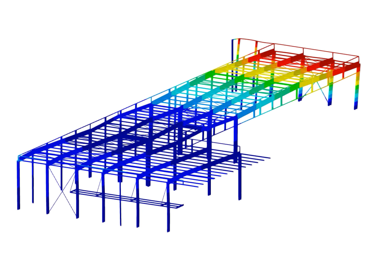 RFEM 中扩展模型的变形 | © GH-Hervouet