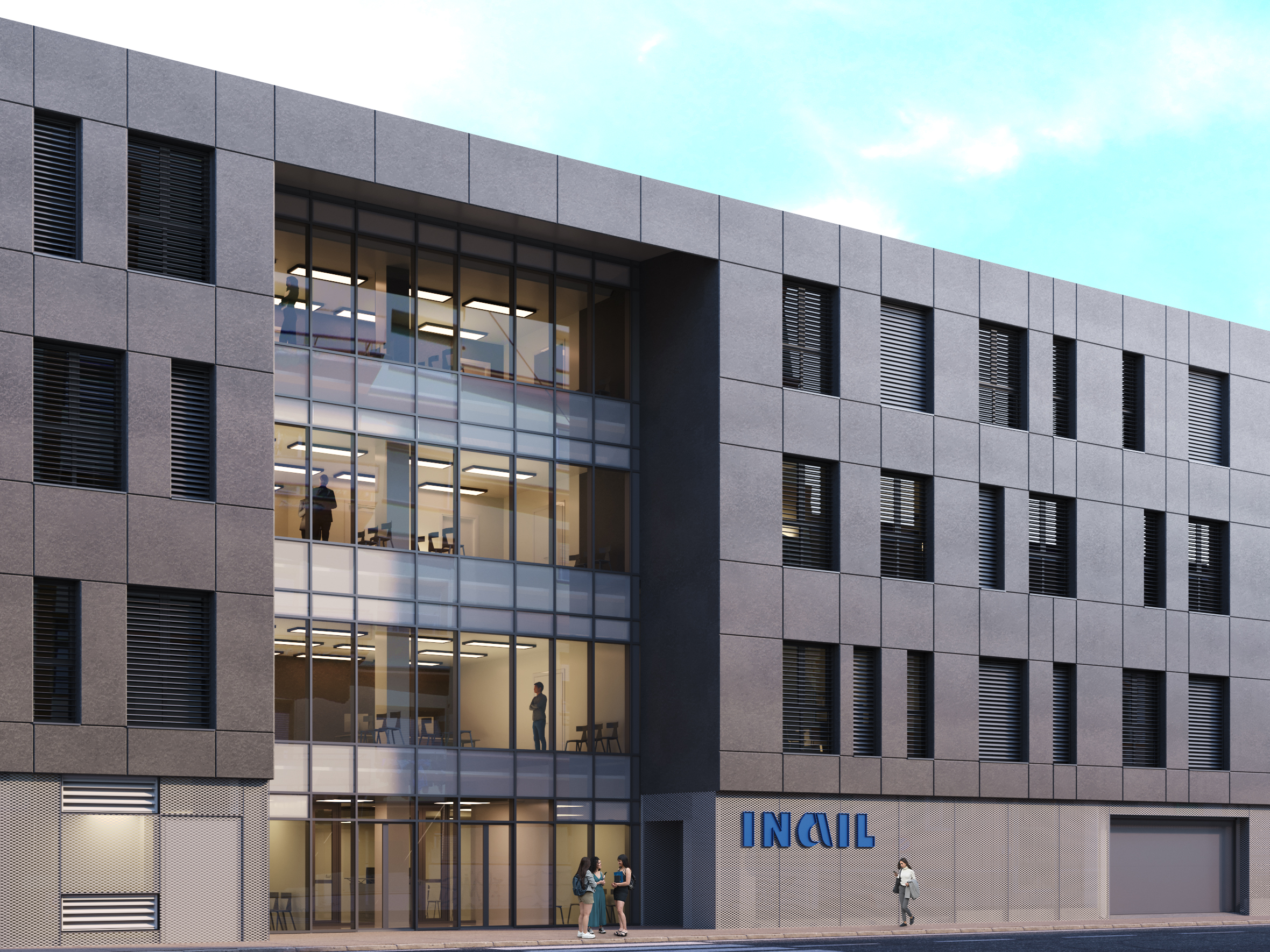 INAIL 安科纳总部翻修,采用可持续设计和现代水疗空间。